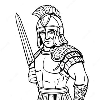 Pagina De Colorat Gladiator Roman Glorios 103945 41862