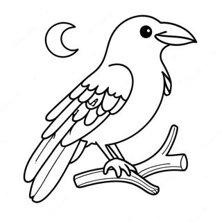 Pagina De Colorat Corb Misterios In Lumina Lunii 104228-42091