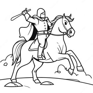 Pagini De Colorat Cu Calaretul Fara Cap Amenintator 104407-42223