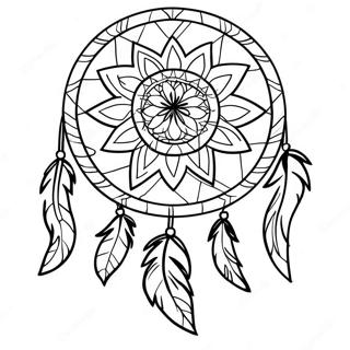 Desen De Colorat Cu Un Visator Nativ American 104689-42448