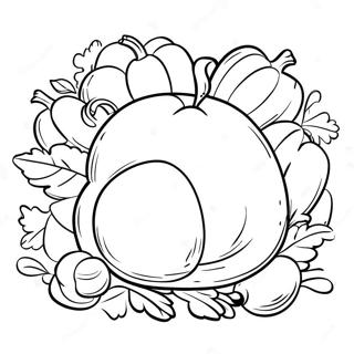 Pagini De Colorat Cu Cornucopia De Ziua Recunostintei 10512 1741