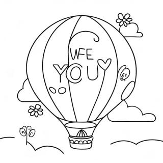 Pagina De Colorat Balon Colorat Te Iubim 105279-42915