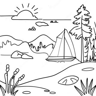 Pagina De Colorat Lacurile Frumoase Din Michigan Desene De Colorat