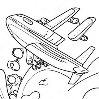 Pagini De Colorat Cu Avionul A380 In Zbor 105563-43131