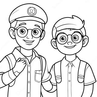 Pagina De Colorat Blippi Si Meekah 105587-43147