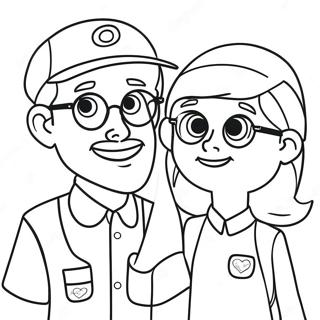 Pagina De Colorat Blippi Si Meekah 105587-43148