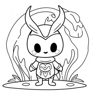 Pagina De Colorat Cu Personajul Fermecator Cavalerul Gol 105924 43415