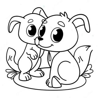 Pagini De Colorat Cu Winn Dixie Si Opal Jucandu Se Impreuna 105975 43451