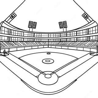 Pagini De Colorat Cu Teren De Baseball Si Jucatori 10604-2098