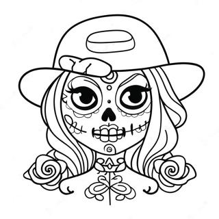 Pagini De Colorat Cu Fata Gangsta Sugar Skull 106309 43708