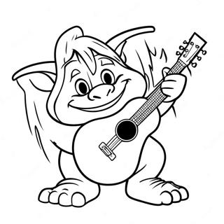 Pagini De Colorat Cu Floyd Troll Cantand La Chitara 106336 43731