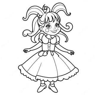 Pagina De Colorat Cindy Lou Who In Tinuta Festiva 106439 43811