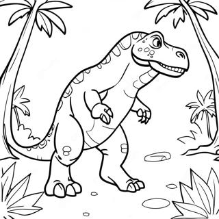 Pagina De Colorat Giganotosaurus In Jungla 106618 43954
