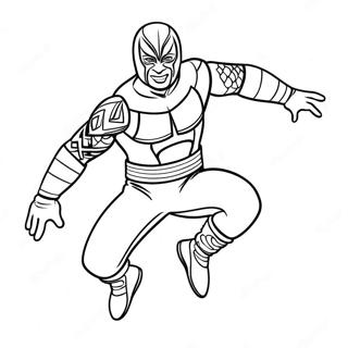 Pagina De Colorat Rey Mysterio Sarind In Aer 106721-44035