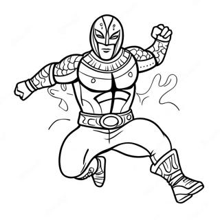 Pagina De Colorat Rey Mysterio Sarind In Aer 106721-44036