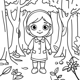 Pagini De Colorat Cu Ela Intr O Padure Magica 106800-44101