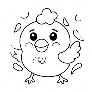 Pagini De Colorat Cu Nuggets De Pui Fericiti Cu Fete 106976-44236