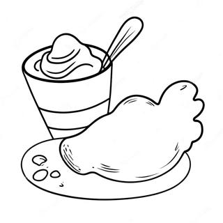 Pagini De Colorat Cu Nuggets De Pui Si Sos De Inmuiat 106978-44244