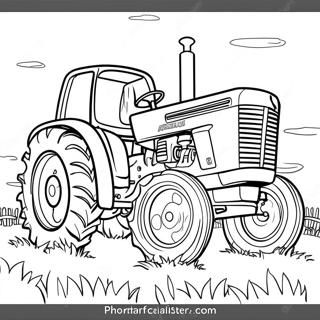 Pagini De Colorat Cu Tractor Case Si Fermier 107055-44301
