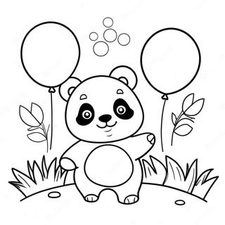 Pagina De Colorat Mimi Panda Dragut Cu Balonase 107538-44673