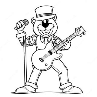 Pagina De Colorat Cu Glamrock Freddy In Concert 107593 44726