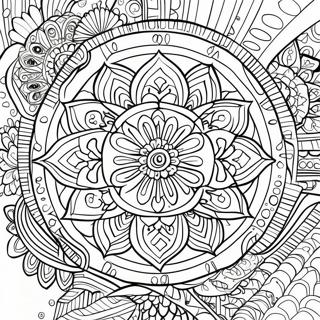 Pagina De Colorat Mandala Wellness Relaxanta Desene De Colorat