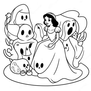 Prințesele Disney De Halloween Pagini de colorat