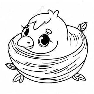 Pagini De Colorat Cu Cuib De Pui De Pasare Dragut 108205-45195