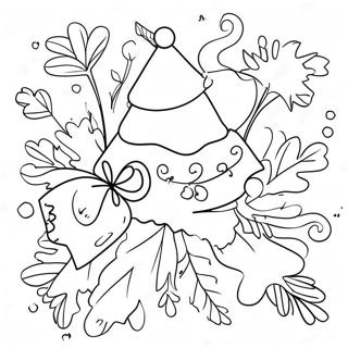 Pagini De Colorat Cu Decoratiuni Vesele De Yule 108259 45242