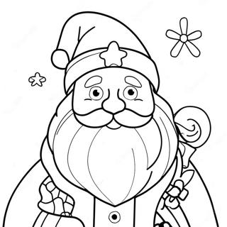 Pagini De Colorat Cu Mos Craciun Fantezist De Yule 108260-45247