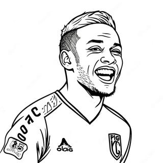 Neymar Psg Desene De Colorat