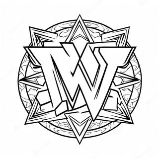 Pagina De Colorat Design Logo Wwe Colorat 108490 45417