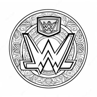 Pagina De Colorat Design Logo Wwe Colorat 108490 45420