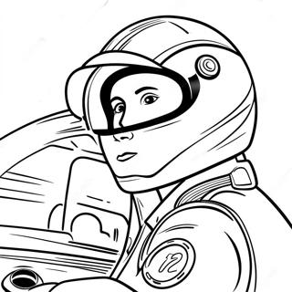 Pagini De Colorat Cu Pilot De Masina De Curse In Actiune 10890-384