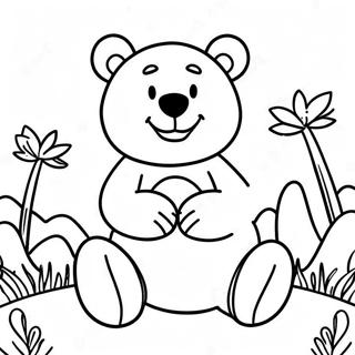 Pagini De Colorat Cu Ursuletul Hey Fericit 109393-46186