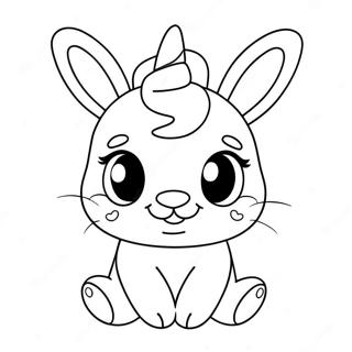 Iepuras Unicorn Dragut Cu Scantei Pagina De Colorat 109443 46221