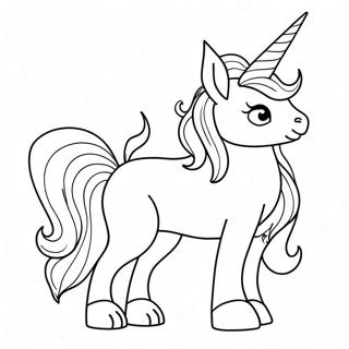 Iepuras Unicorn Cu Un Corn Stralucitor Pagina De Colorat 109445-46229