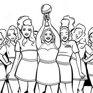 Pagina De Colorat Cu Cheerleaderii Superbowl 109574-46331