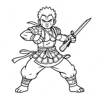 Pagina De Colorat Sukuna In Pozitie De Lupta 110214 46824