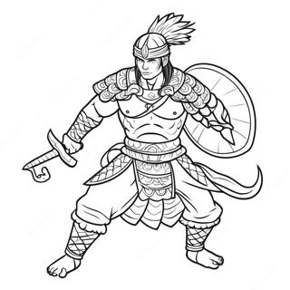 Pagina De Colorat Razboinicul Akedo In Actiune 110265-46860