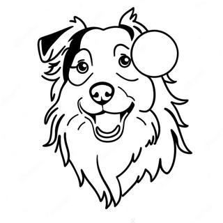 Pagini De Colorat Cu Ciobanesc Australian Cu Minge 110885-47351