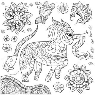 Pagini De Colorat Modele Alebrijes Vibrante 111168-47596