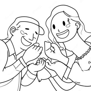 Pagini De Colorat Cu Munca In Echipa Si Prietenie 111295-47686