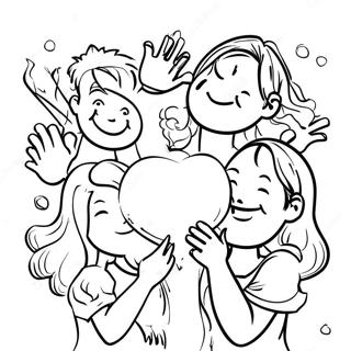 Pagini De Colorat Cu Munca In Echipa Si Prietenie 111295-47688