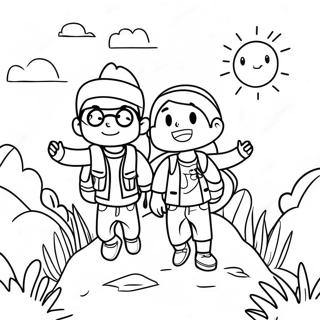 Pagini De Colorat Cu Prietenii Aventurosi Explorand 111347-47730