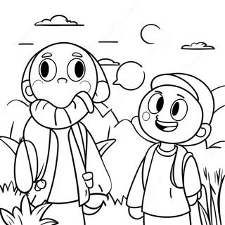 Pagini De Colorat Cu Prietenii Aventurosi Explorand 111347-47731