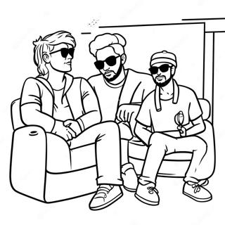 Pagini De Colorat Cu Prietenii Relaxandu Se 111348-47734