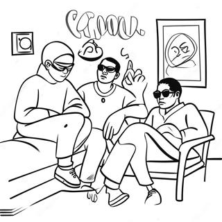 Pagini De Colorat Cu Prietenii Relaxandu Se 111348-47735