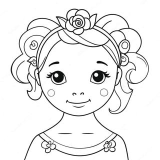 Pagini De Colorat Cu O Balerina Draguta Cu O Coroana De Flori 11167 2584