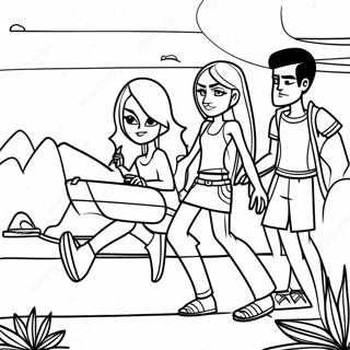 Pagini De Colorat Cu Scena De Pe Insula Total Drama 111962 48205